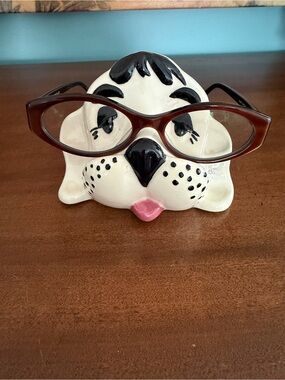 Vintage Ceramic Dog Eyeglass Holder
